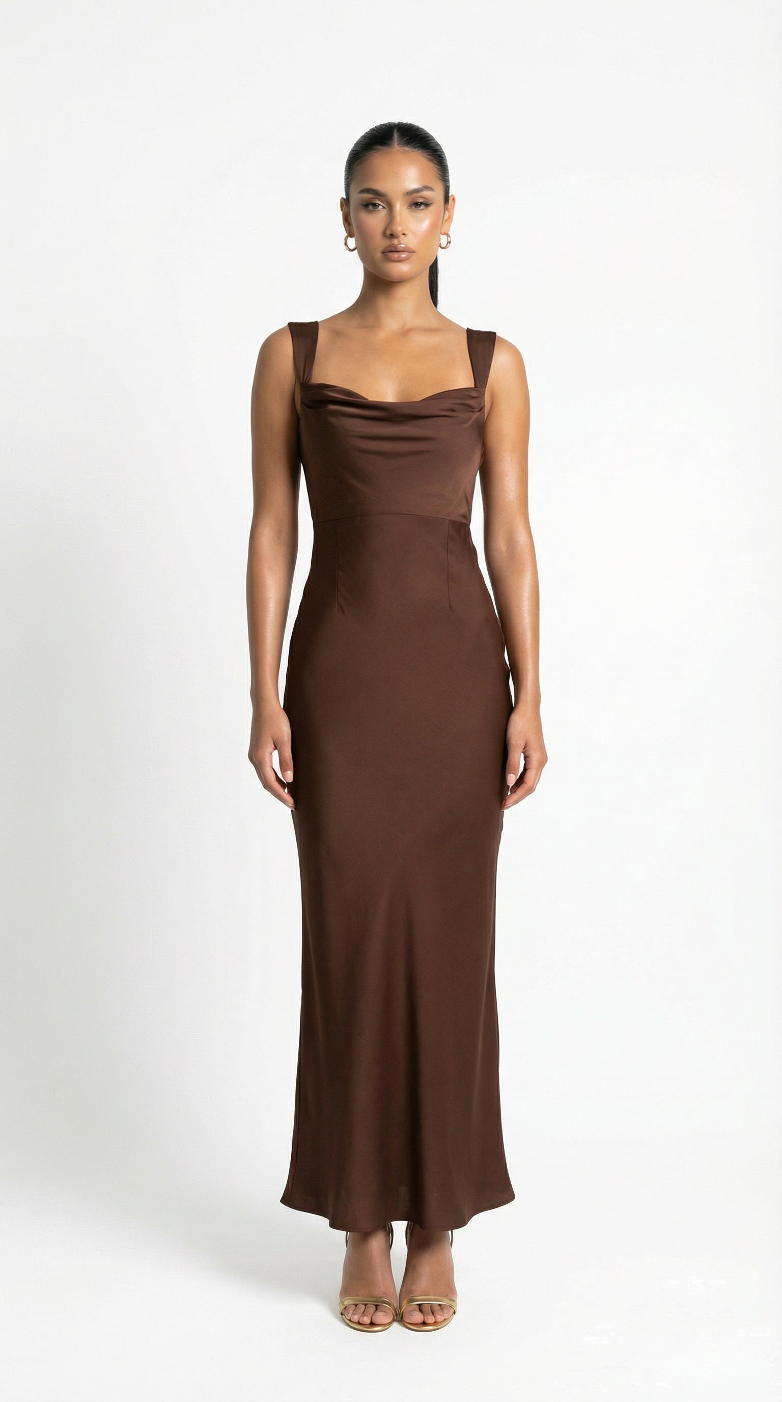 margot maxi dress Jessica Biel Wears A The satin finish brings occasion_beach US Sizes:9 Women's
