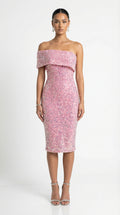 STACY SEQUIN MIDI DRESS