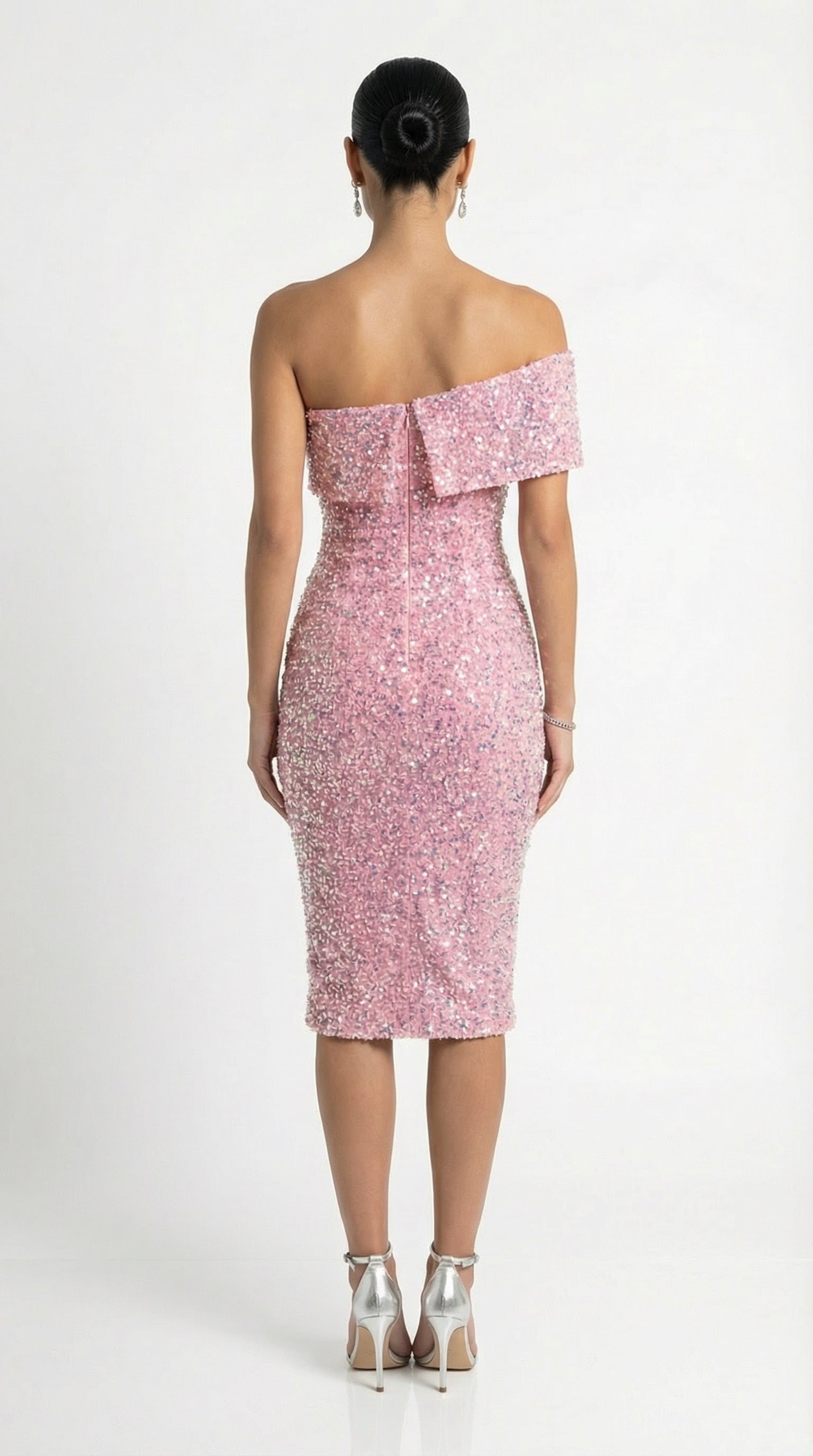 STACY SEQUIN MIDI DRESS