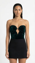 KHALIA VELVET BODYSUIT